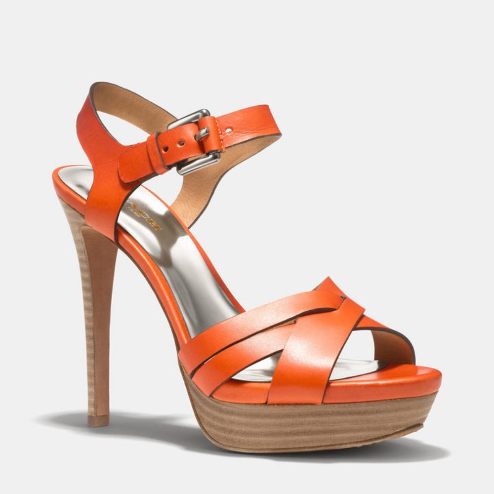 Coach Dani Vegan Leather Strappy Sandals Size 7M